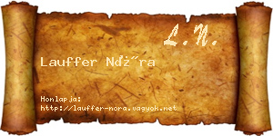 Lauffer Nóra névjegykártya