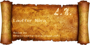 Lauffer Nóra névjegykártya